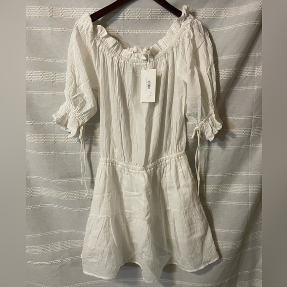 Ninexis White Sandy Beach Off The Shoulder Dress - Picture 1 of 4